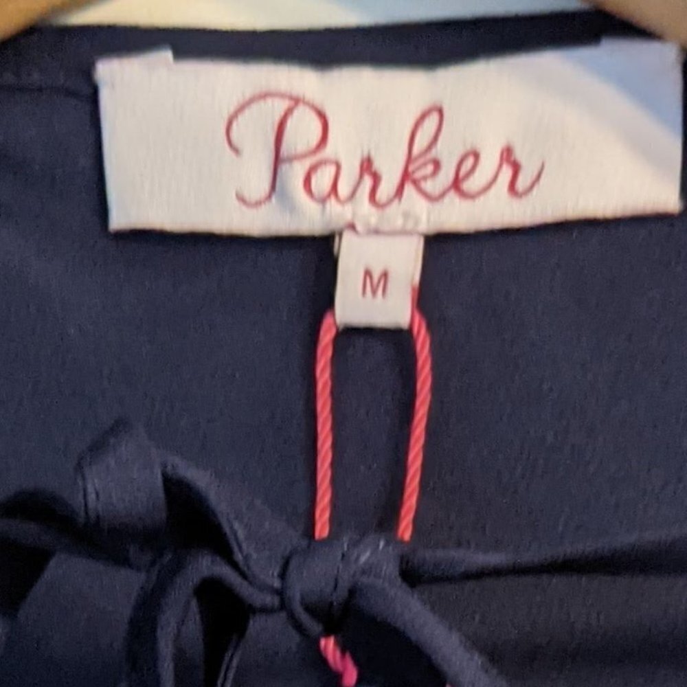 Nwt Parker | Larah Silk Georgette Blouse In Raven — image 7 of 8